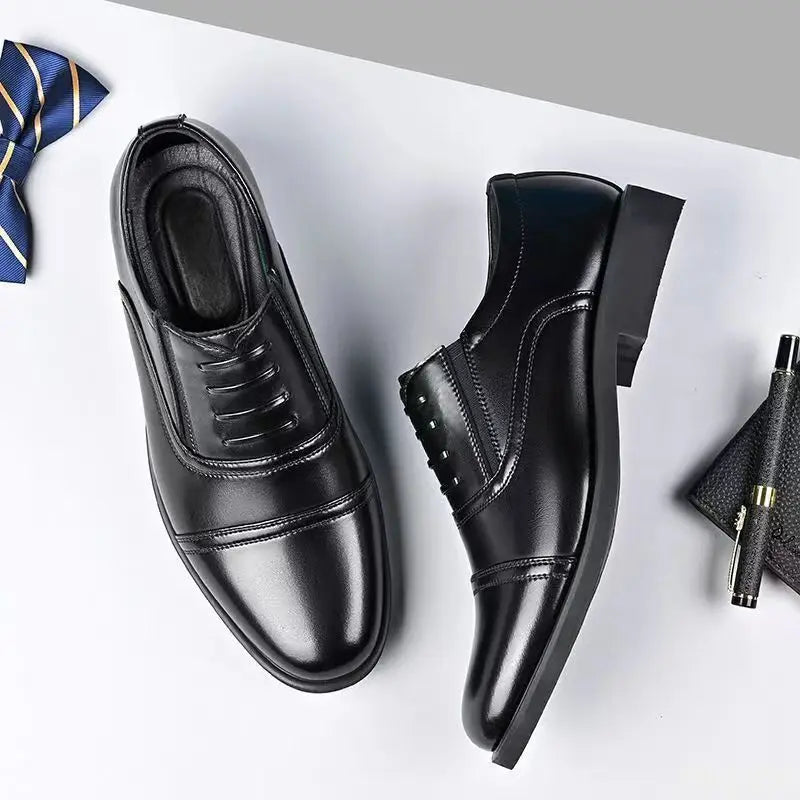 Fashionable Men's Daily Comfortable Business Office Formal Shoes Low Cut Round Toe Multifunctional Men's Wedding Shoe