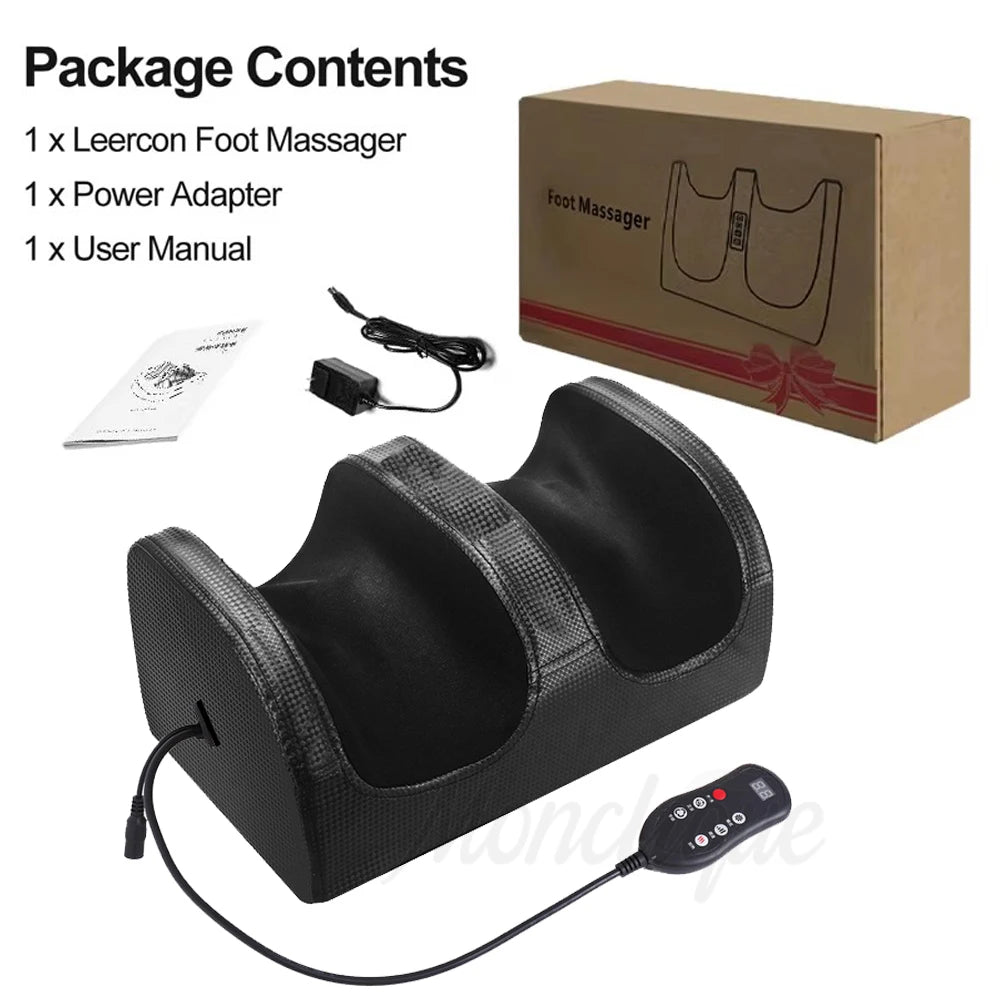Electric Foot Massager Heating Therapy Hot Compression Shiatsu Kneading Roller Muscle Relaxation Pain Relief Foot Spa Machine