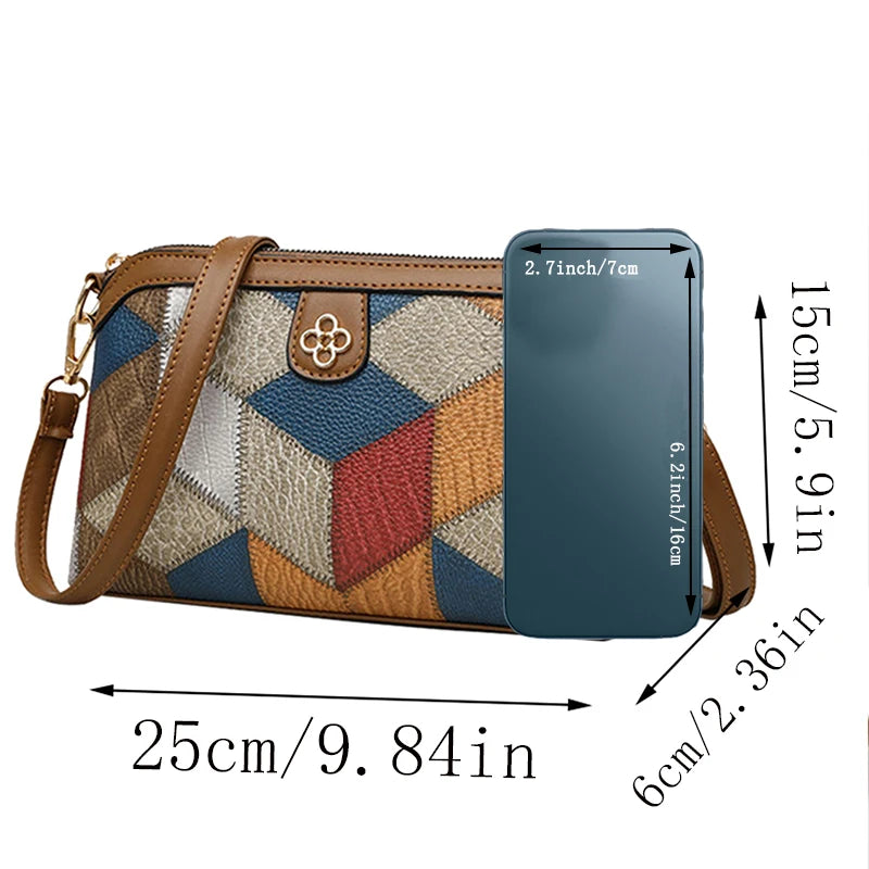 Neutral style backpack for men and women, cross-body bag, small-sized ethnic single shoulder bag, color combination