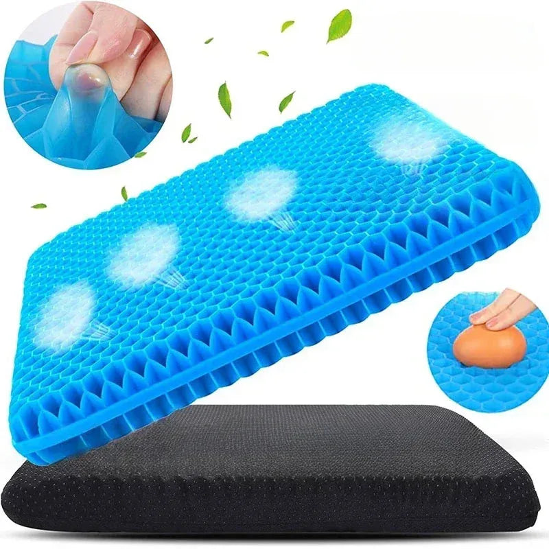 Hot Breathable Soft Silicone Sitting Cushion Summer Home Sofa Chair Office Backrest Support Pillow Cover Seat Puffs Cute Gifts