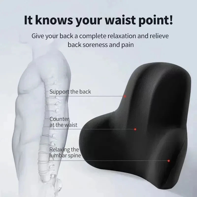Memory Foam Office Chair Cushion with Lumbar Support,for Back Pain,Washable Cover,Computer Desk Chair Pain System