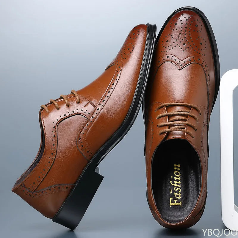 Fashionable men's office formal shoes low cut daily comfortable pointed multifunctional men's wedding men's shoes