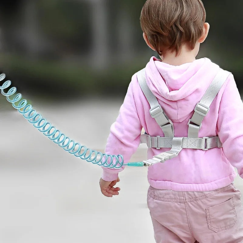 Infants and young children's loss prevention belt traction rope Baby loss prevention bracelet 2m spring rope Walking baby safety