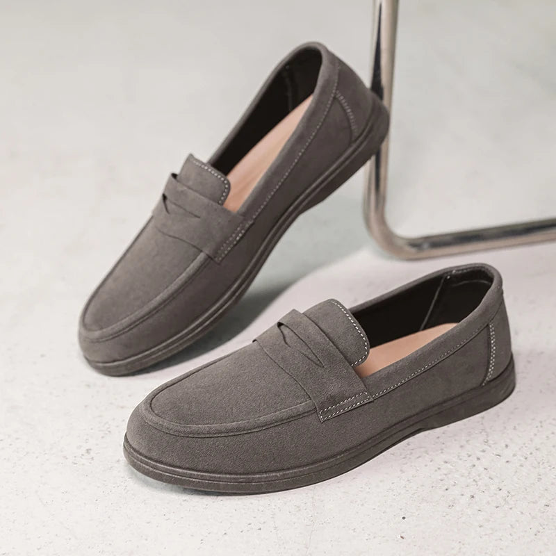 Men's Slip On Loafers Preppy Lightweight Breathable Comfort Outdoor Flats Non Slip Soft Sole Casual Daily Walking Shoes