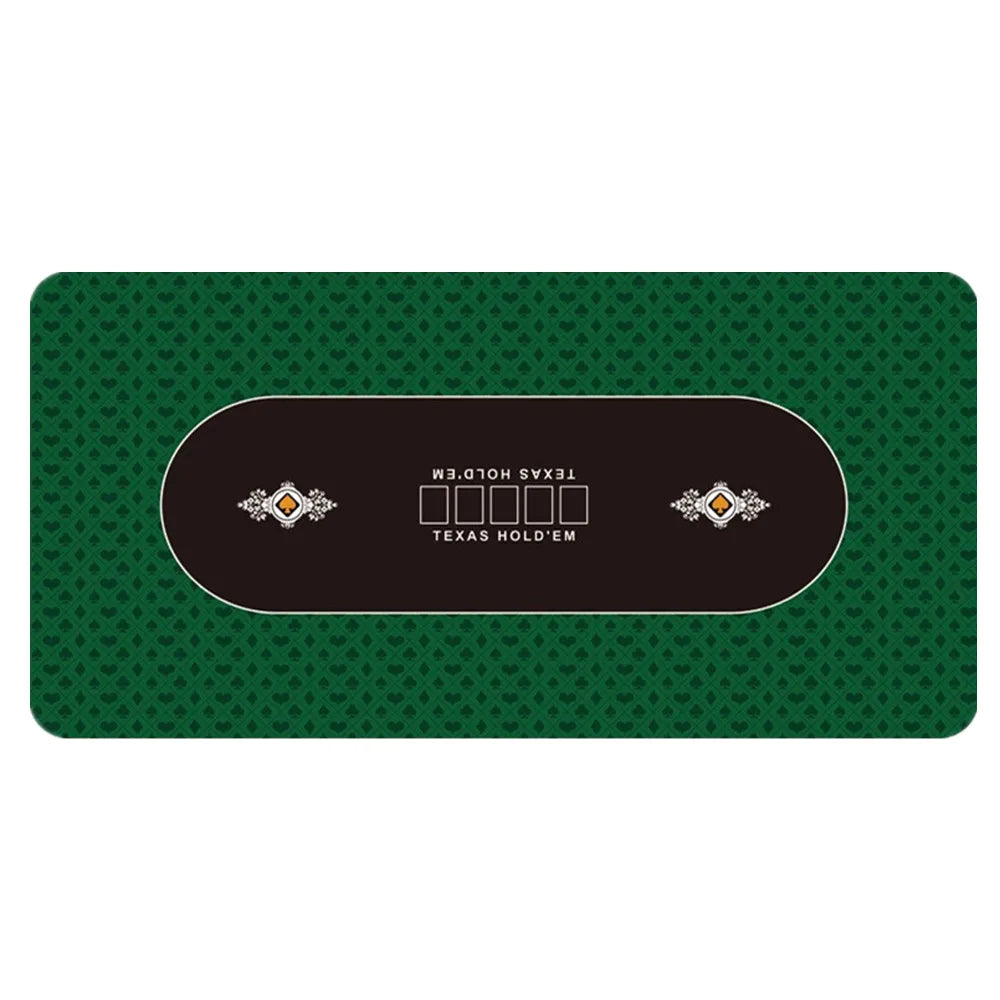120 x 60 cm Casino Texas Hold'em Tablecloth Square Chip Rubber Mat Poker Card Table Mat Entertainment Card Mat for Game Party