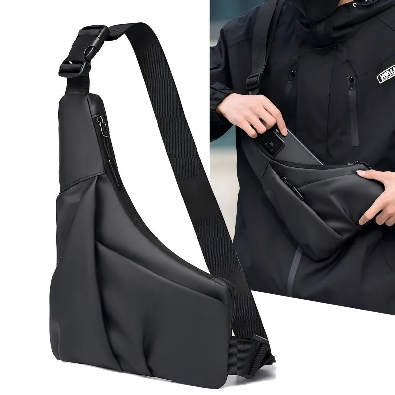 Anti-Theft Triangle cross Bag with Adjustable Strap - Casual Chest Bag for Men,Ideal for Outdoor Activities,Commuting,Travel