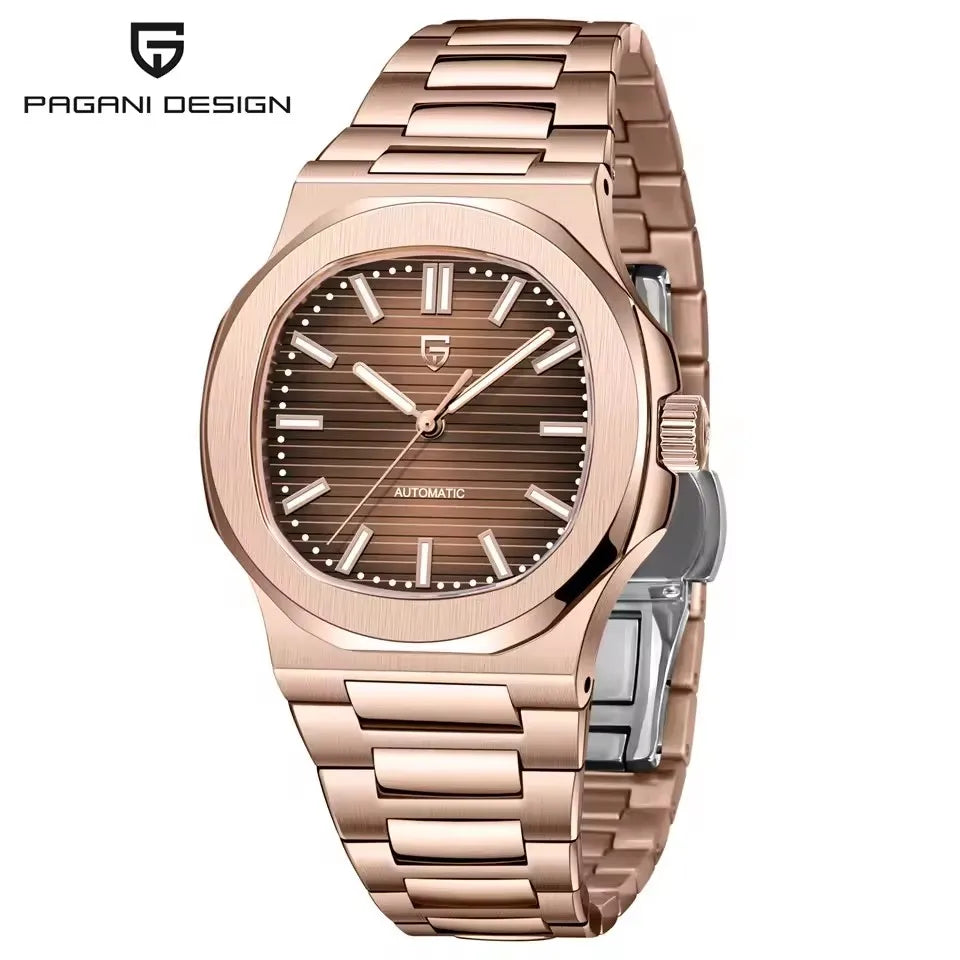 PAGANI DESIGN New Sport Elegance Mechanical Watch Stainless Steel Luminous Man watch Sapphire Seagull ST16 Movt Men's Watches
