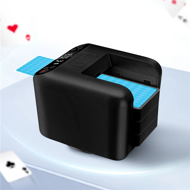 Smart Automatic Card Dealing Machine 360° Rotating Playing Cards Dispenser Poker Device 5000mAh for 2-12 Player Party Games