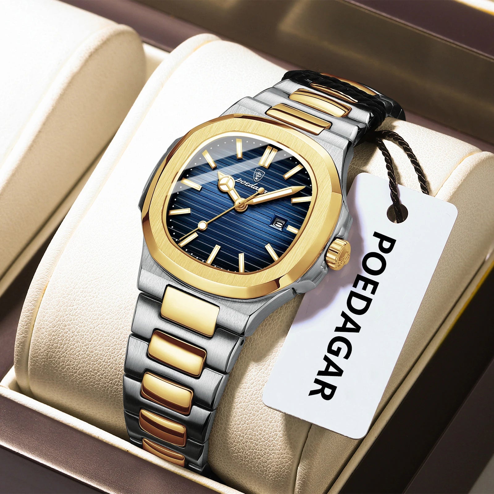 POEDAGAR Original Trendy Women's Watches Waterproof Luminous Date Ladies Wristwatch Stainless Steel Quartz Watch For Woman Reloj