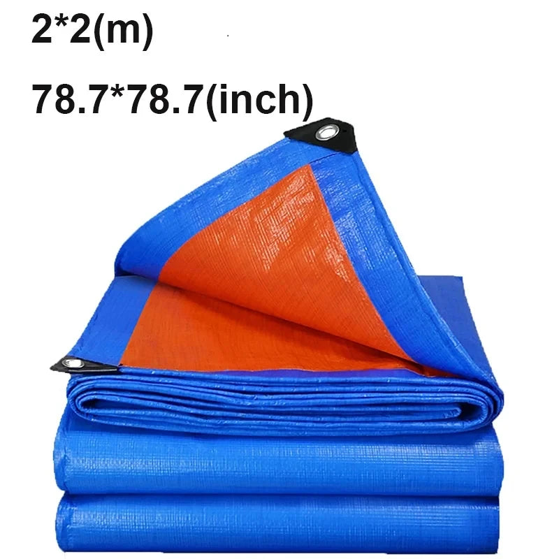 Tarpaulin 2m*1 2 3m*3 4 Awning Outdoor Blue Anti-Uv Tarp Rectangle Rain Shade Canopy Cover  Camping Patio Car Beach Tent Carport