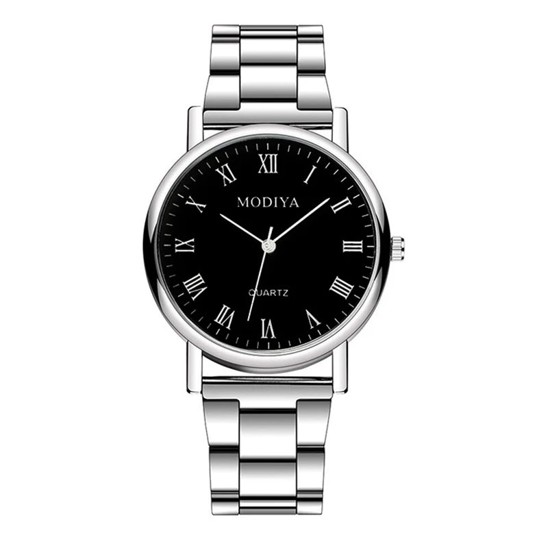 Men's Watch Casual Silver Alloy Band Male Quartz Watches