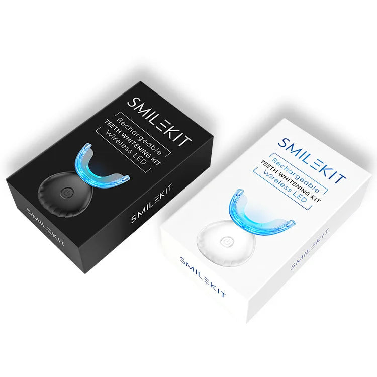 Teeth Whitening Kit with Wireless Charging, LED Light Teeth Whitener & Gel, At-Home White Smile Care System