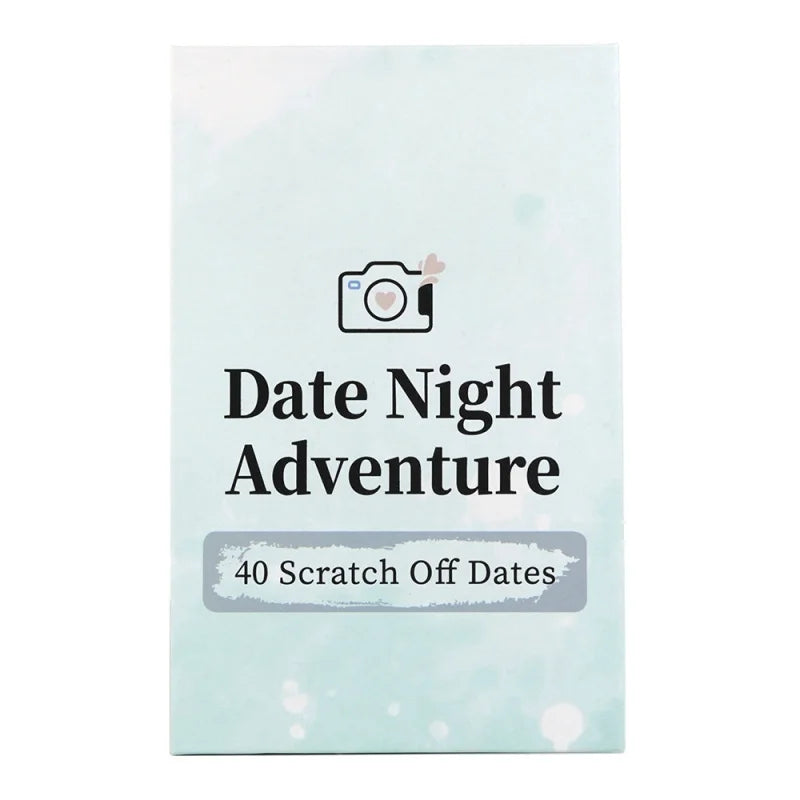40 Date Ideas Scratch Cards – Romantic Couple Date Night Gift For Him, Engagement, Bridal Shower And Anniversary