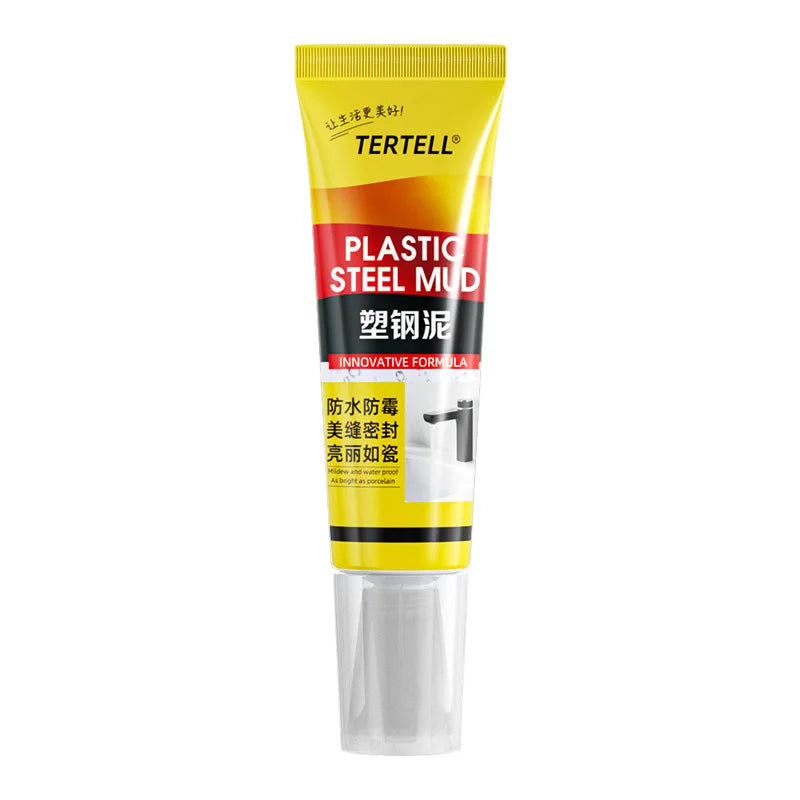 White Plastic Steel Mud Waterproof Glue Bathroom Toilet Waterproof and Mildew Proof Caulking Glue Sealing Kitchen Sink Dedicated