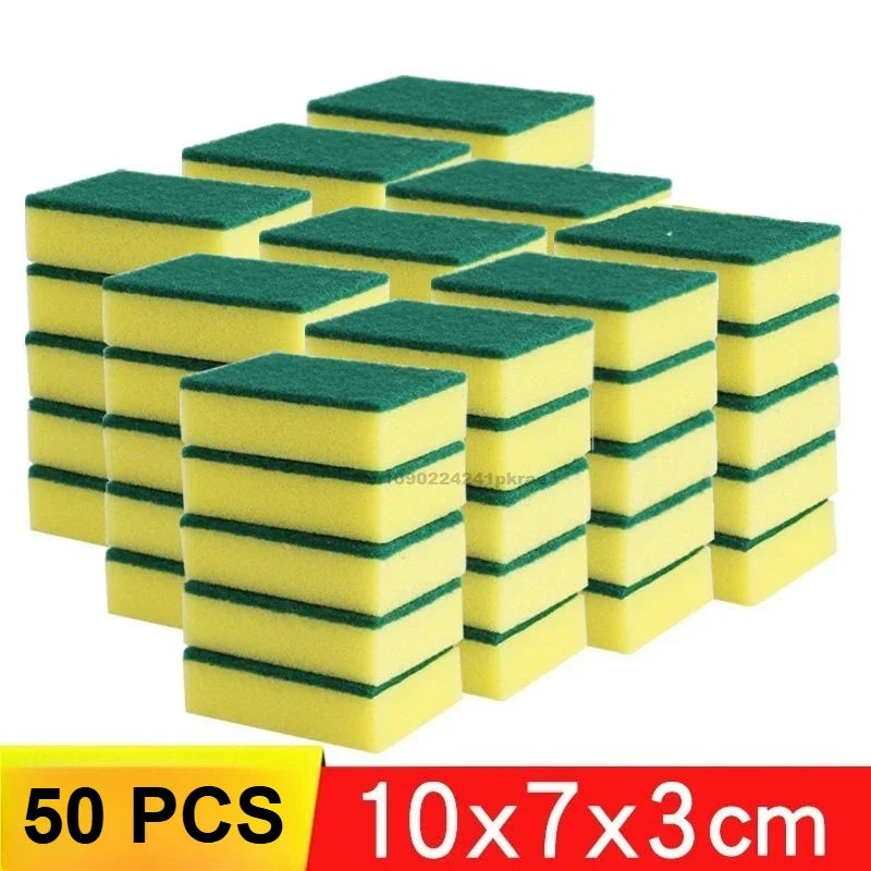 Premium Double-Sided Cleaning Sponge Durable Non-Scratch Super Absorbent - Ideal for Household Cleaning Dishwashing Kitchen Use