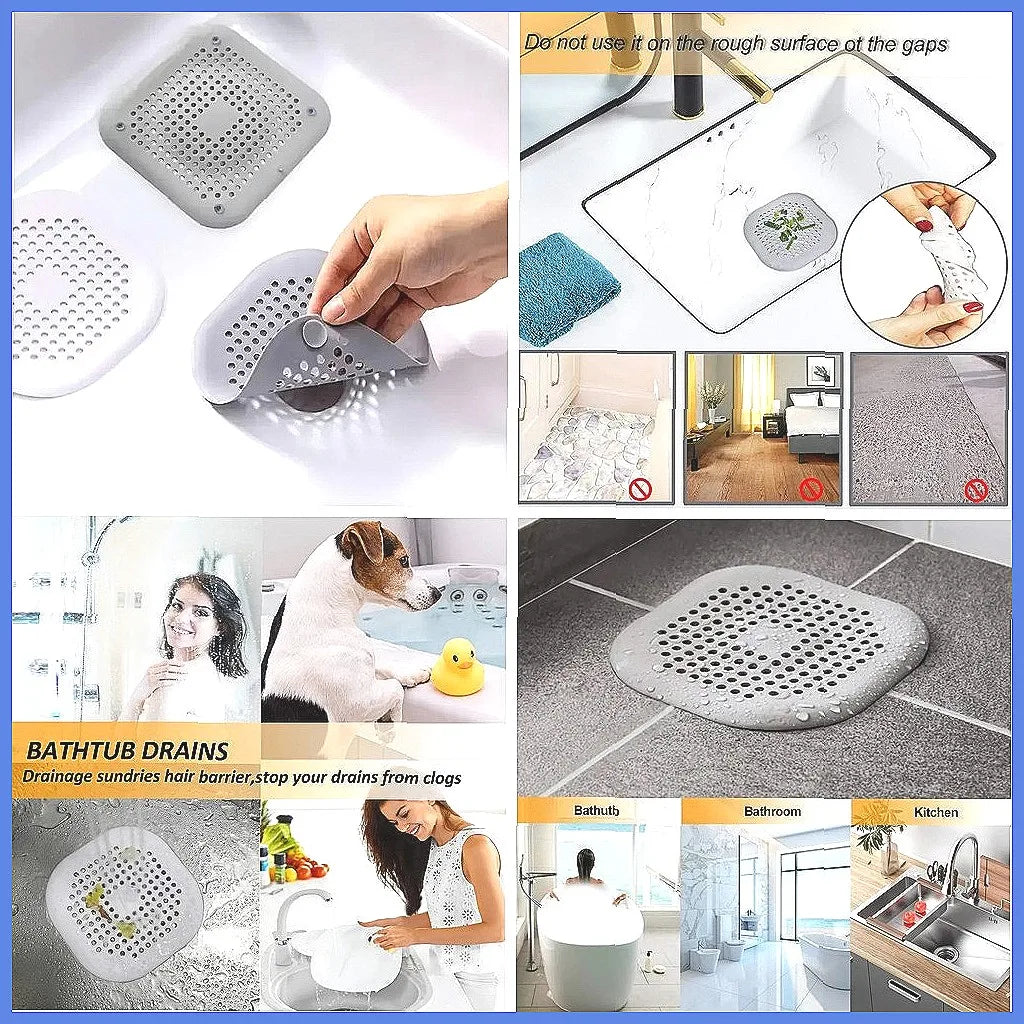 Silicone Shower Drain Hair Catcher Bathtub Sink Strainer Stopper for Kitchen Bathroom Floor Sewer