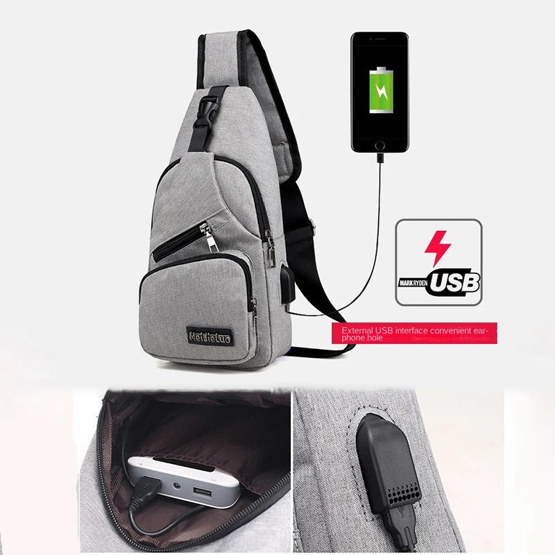 Fashion Casual Crossbody Bag Small Men's Shoulder Bag Men Diagonal Backpack Messenger Phone Bag Boy Fanny Chest Pack New