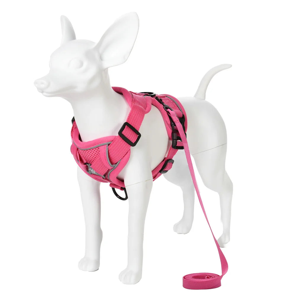 Adjustable Dog Harness Leash Set for Small Medium Dogs Cats Reflective Chest Strap Pets Harnesses Vest Outdoor Puppy Supplies
