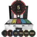 1000 Piece Poker Chip Set with 11.5g Heavyweight Composite Chips and Case or Texas Holdem Blackjack Gambling Tournaments Include