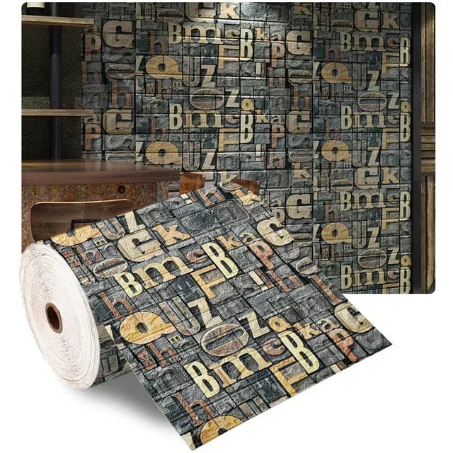 3D Wallpaper Decoration Self-adhesive Antique Foam Brick Wallpaper Living Room Bedroom Waterproof 3d Wall Sticker