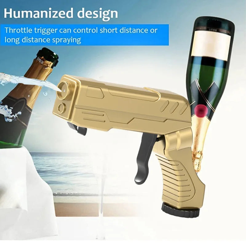Champagne wine bottle beer dispenser spray gun beer ejecting feeding flirt gun