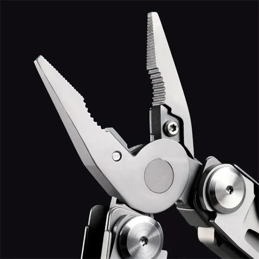 14-In-1 Multitool Folding Pliers Stainless Steel Pocket Knife Camping Outdoor Survival Tools with Nylon Bag EDC Multi-Tool Kit