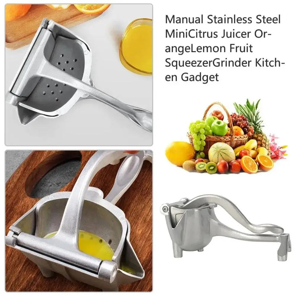 1pc Manual Juice Squeezer Aluminum Alloy Hand Pressure Juicer Pomegranate Orange Lemon Sugar Cane Juice Bar Kitchen Fruit Tool