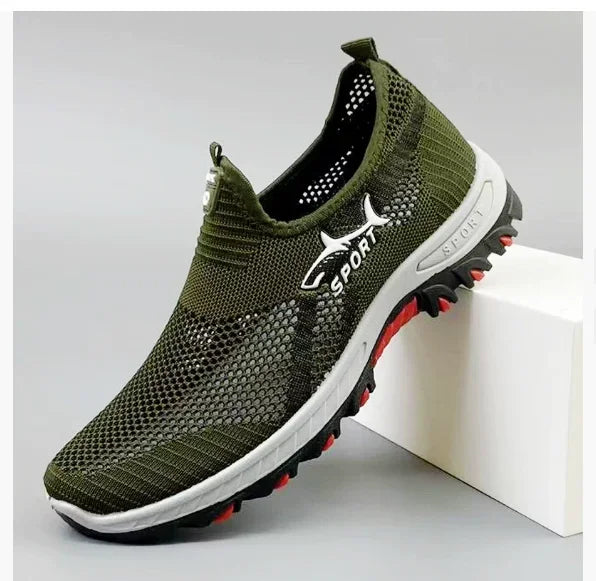 Breathable Hiking Shoes Men Air Mesh Casual Sneakers For Outdoor Lightweight Casual Shoes Men New Fashion Walking Shoes