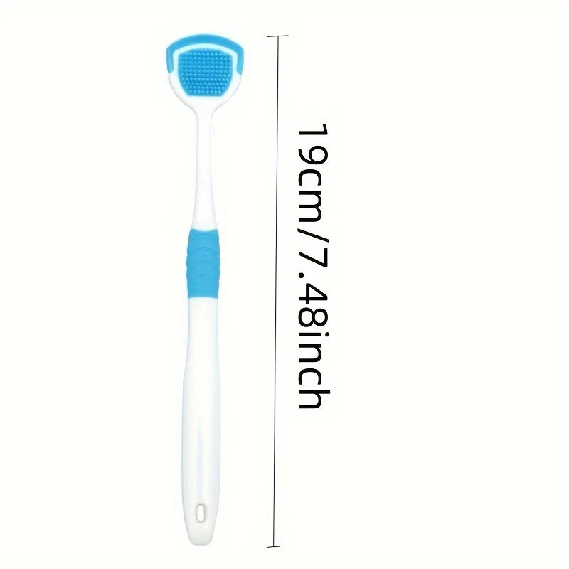 Tongue Cleaners Adult Kids Reusable Silicone Tongue Scraper Brush Washable Tongue Cleaning Tool Fresh Breath Oral Hygiene