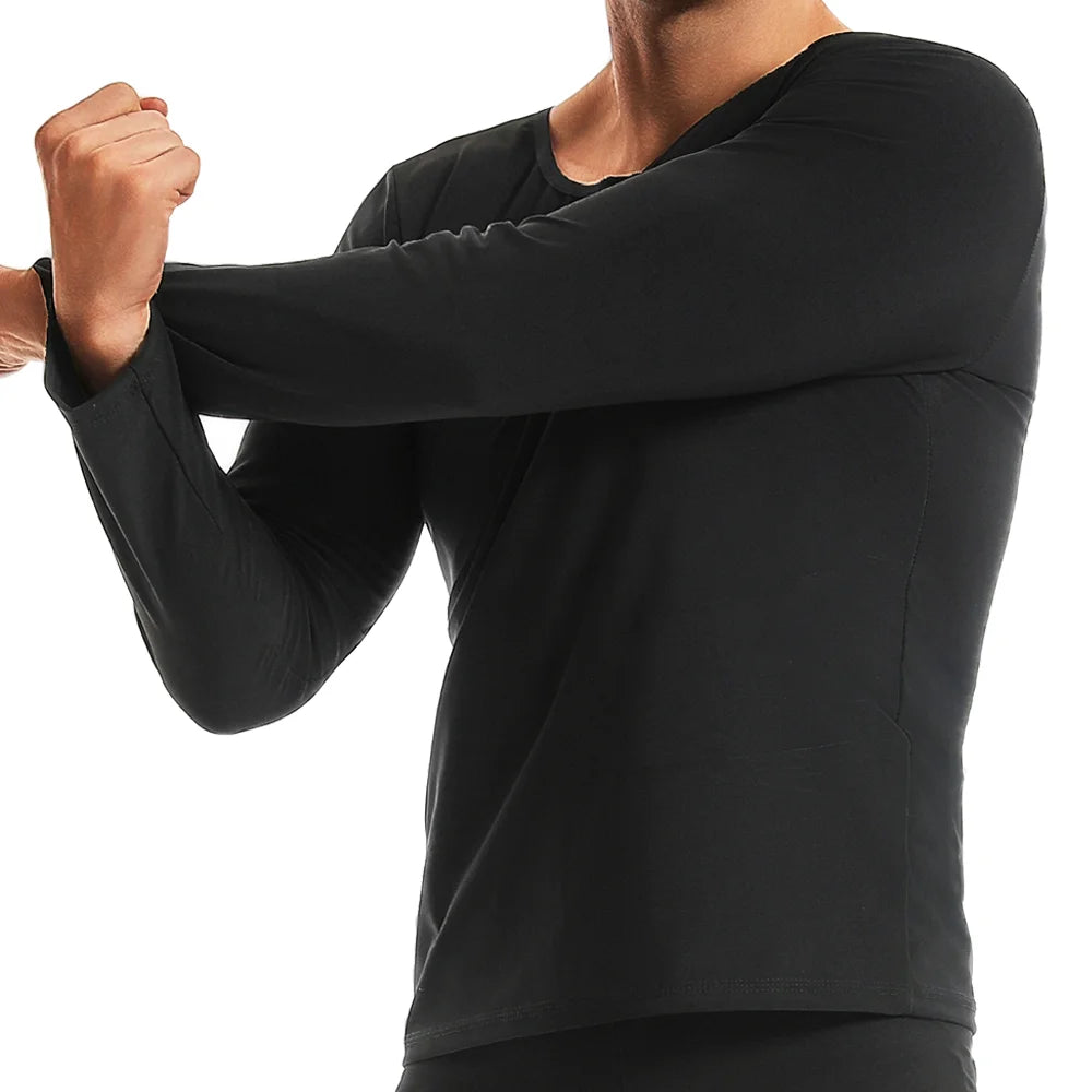 Sauna Weight Loss Sweating Long Sleeves Men Sauna Suit Bodybuilding Tops Gym Workout Corsets Fat Burning Sweat Suit Trimmer
