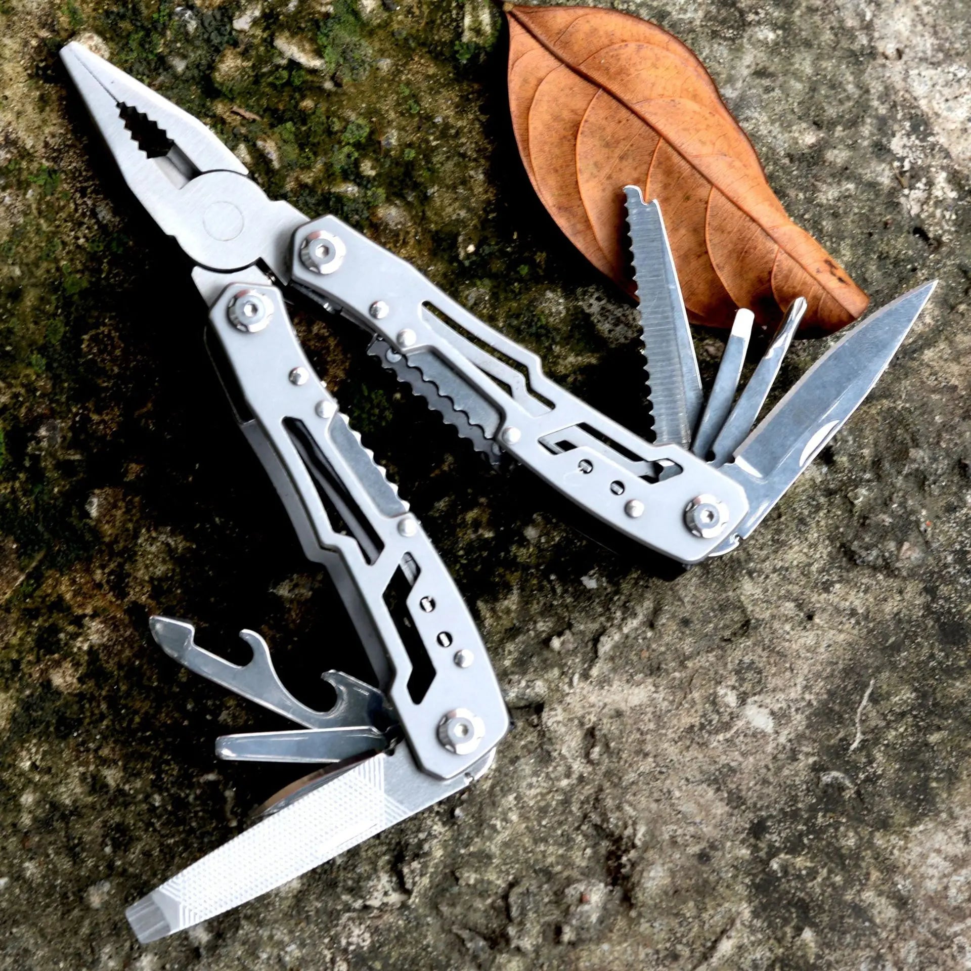 14-In-1 Multitool Folding Pliers Stainless Steel Pocket Knife Camping Outdoor Survival Tools with Nylon Bag EDC Multi-Tool Kit