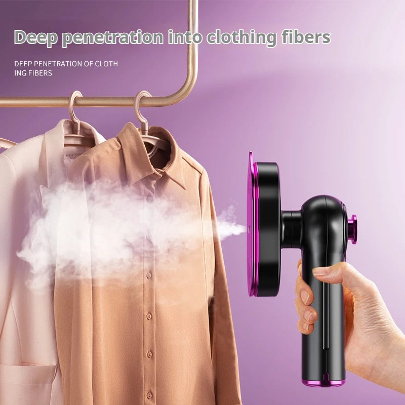Mini Rotating Electric Travel Iron Dual Steam and Dry Use Portable Water Spray Gentle on Clothes Fast Heating Garment Care Tool