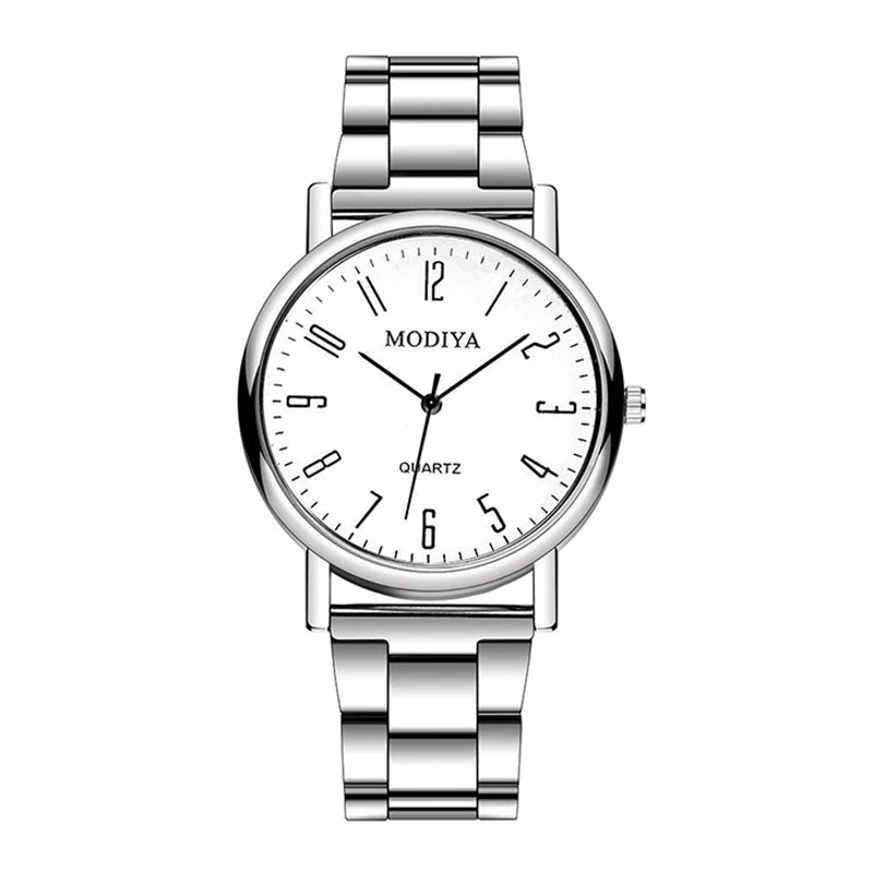 Men's Watch Casual Silver Alloy Band Male Quartz Watches