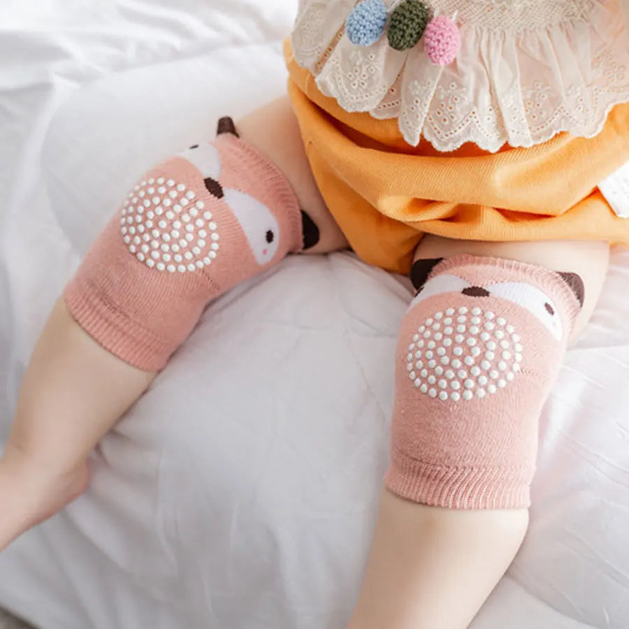 Children's Knee and Elbow Pads Spring and Summer Baby Loop Socks Adhesive Anti Slip and Anti Fall Crawling Protective Equipment