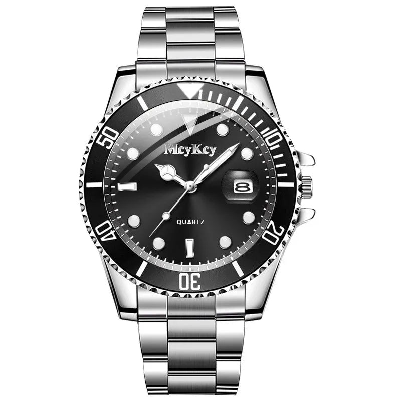 Fashion Men Business Watches Stainless Steel Band Men Calendar Quartz Watch Casual Clock Sports Wristwatch Reloj Hombre