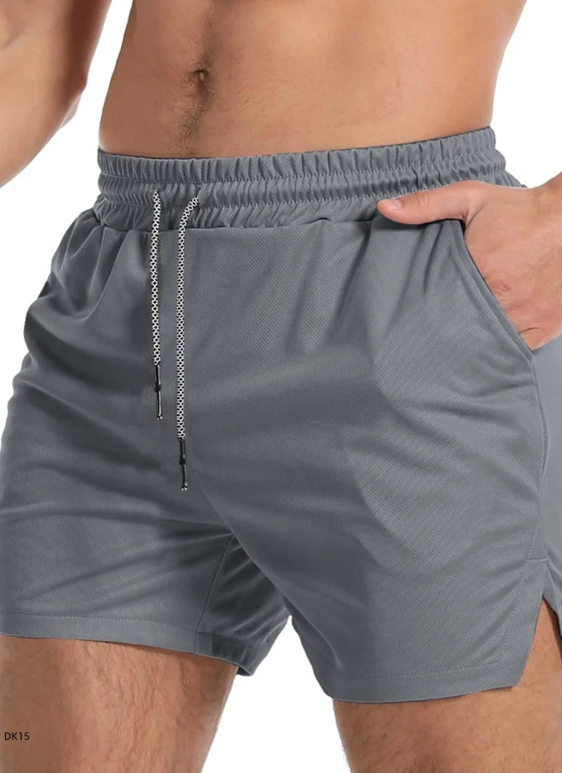 Running shorts men's gym sports shorts 2-in-1 quick drying exercise training gym fitness jogging shorts summer men's shorts