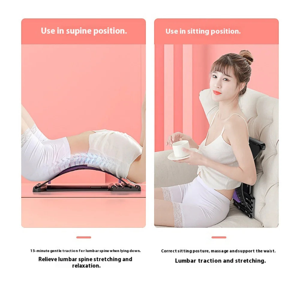 Back Stretcher Lower Upper Lumbar Spine Support Pillow Neck Orthopedic Traction Frame Sporting Fitness Tool Shoulder Ergonomic