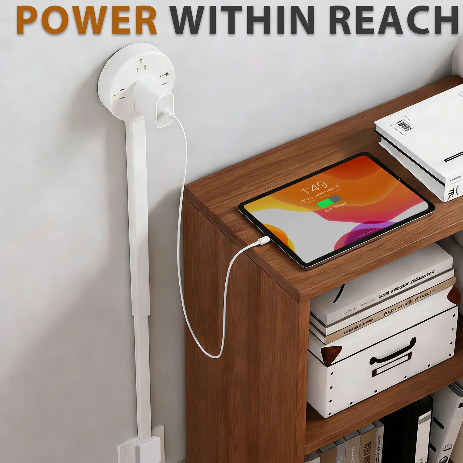 3 Retractable Sockets in Various Shapes US Plug Power Strip with AC Outlets USB Port(Type C),Multi Socket Wall Socket Universal