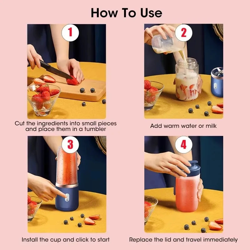 Portable USB Blender (6 Blades)