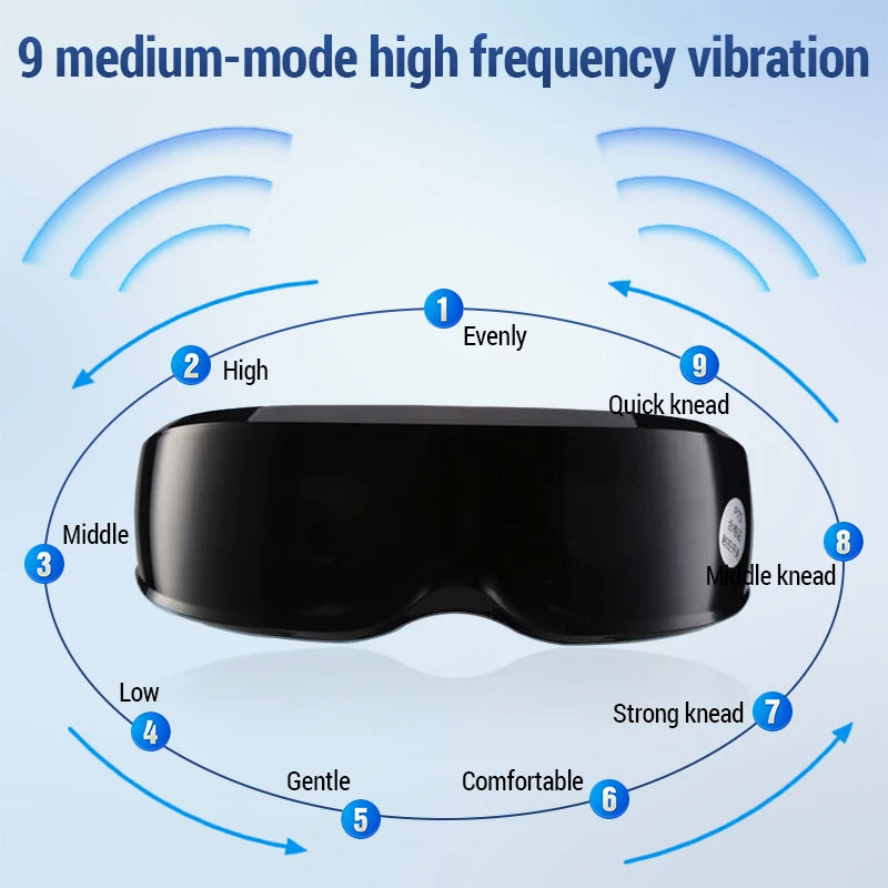 Eye Massager 9 Modes Magnetic Therapy Vibrator Smart Eye Massage Instrument Removal Relieves Fatigue Eyeball Massage Health Care