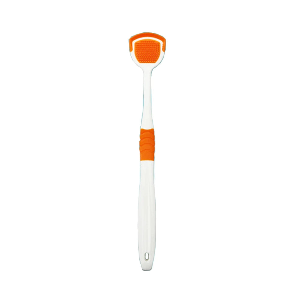 Tongue Cleaners Adult Kids Reusable Silicone Tongue Scraper Brush Washable Tongue Cleaning Tool Fresh Breath Oral Hygiene