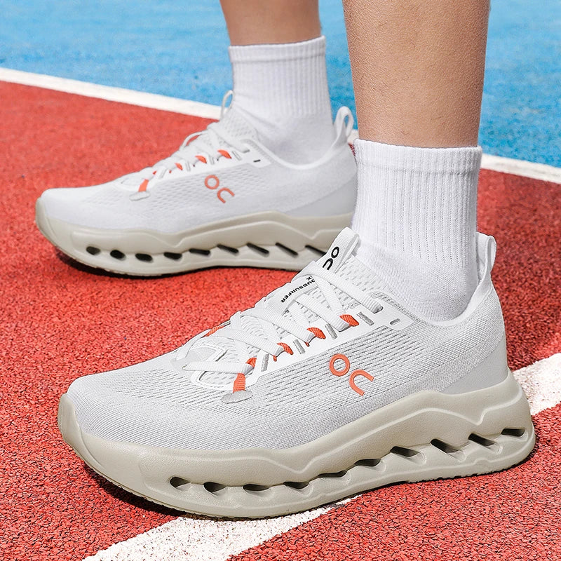 New Running Shoes Breathable Mesh Shock Absorption Hollow Out Sole Lightweight Sports Sneakers Non-slip Walking Shoes