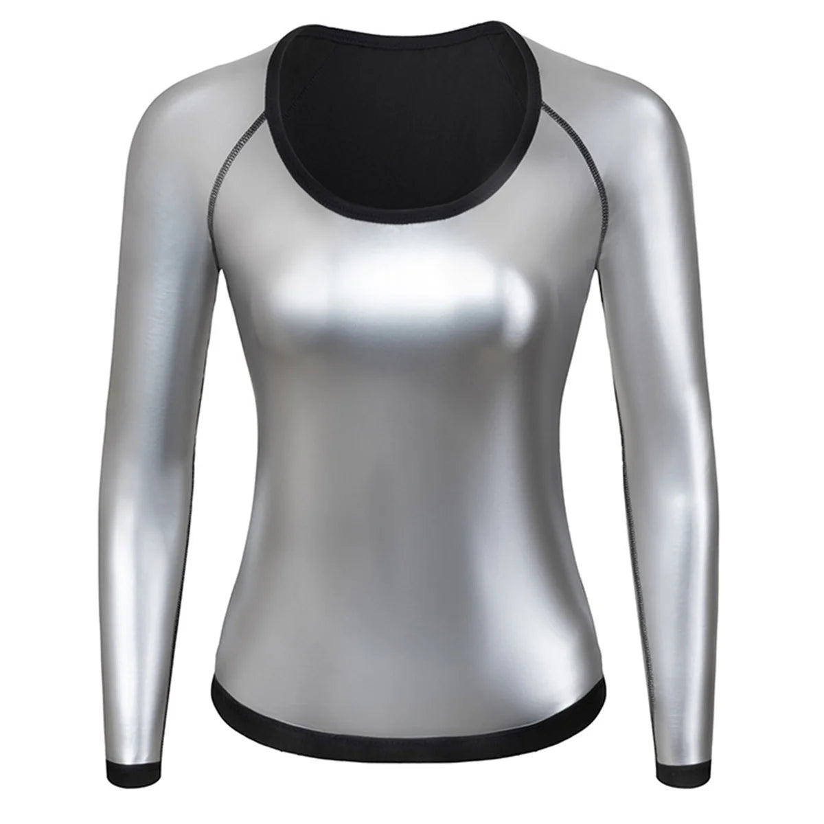 Women Sauna Suit Fitness Exercise Sauna Sweat Suit Long Sleeve Sauna Top Sweat  for Women