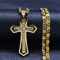 Fashion Cross Chain Pendant Necklace Fashion Men Women Metal Geometry Punk Gothic Party Jewelry Vintage Gifts