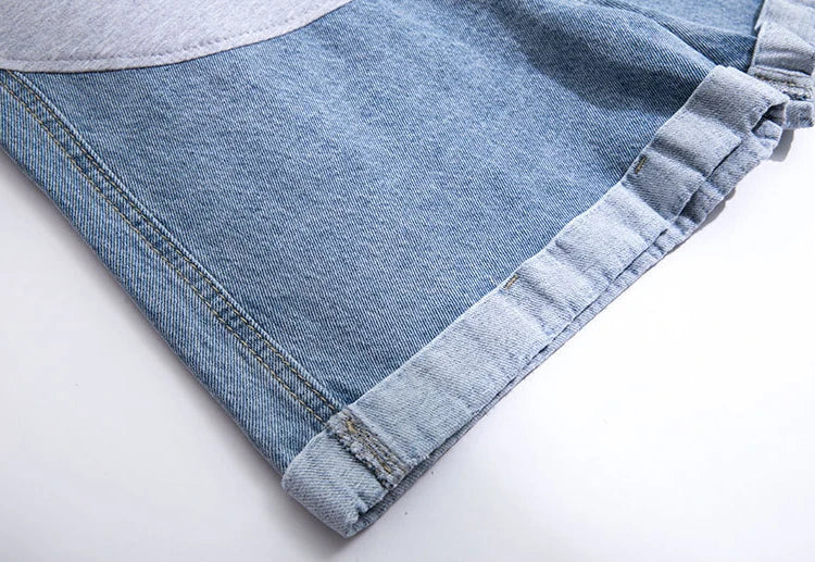 Large Size Maternity Shorts High Waisted Elastic Pregnancy Denim Pants Summer Short Jeans for Pregnant Women