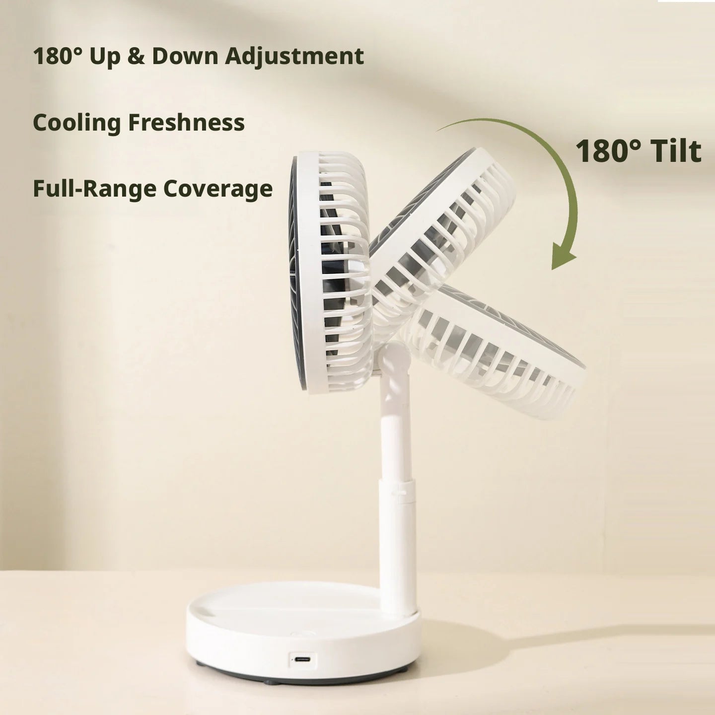 2026 New Desktop Fan USB Charging Model, Long Endurance Foldable Mini Retractable Fan, dormitory portable desktop Electric Fan