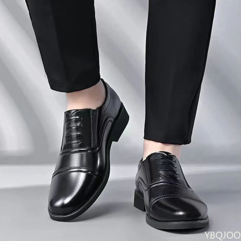 Fashionable Men's Daily Comfortable Business Office Formal Shoes Low Cut Round Toe Multifunctional Men's Wedding Shoe