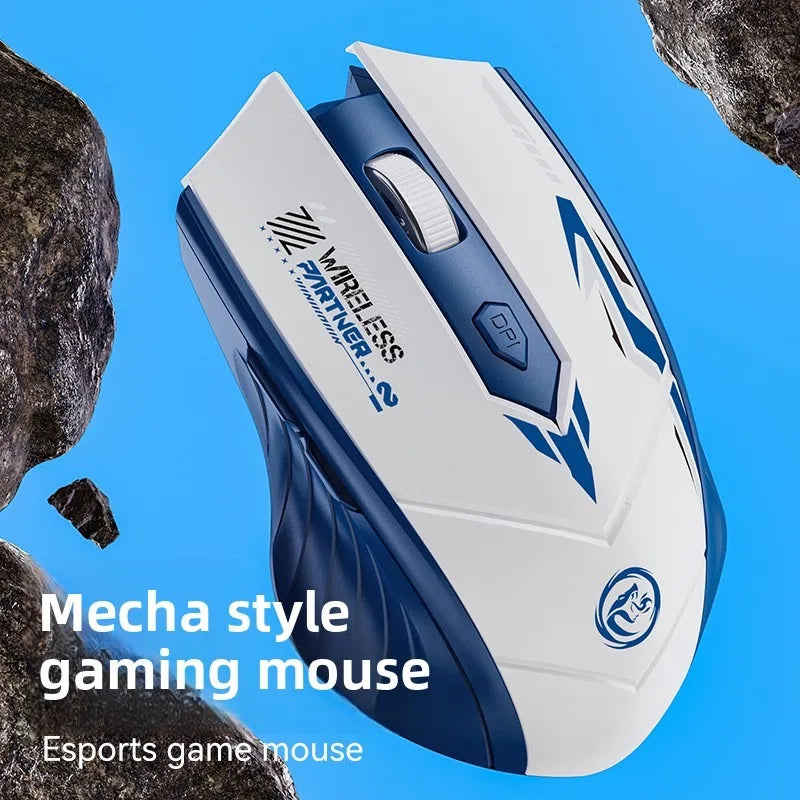 Wireless Gaming Mouse 2.4G USB Silent Mouse Dual Mode Bluetooth Rechargeable 1600DPI Mouse Computer Silent Mice for PC Laptop