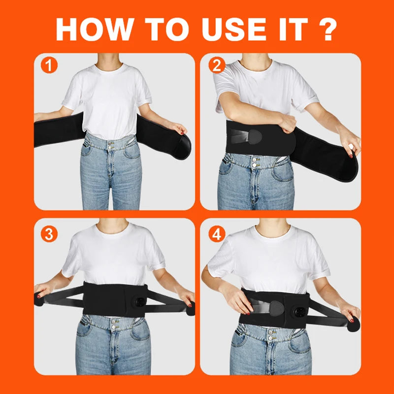 5-Level Heating and 3-Level Massage Belt for Waist Protection, Cordless Heating Belt for Abdominal and Waist Massage, Best Gift