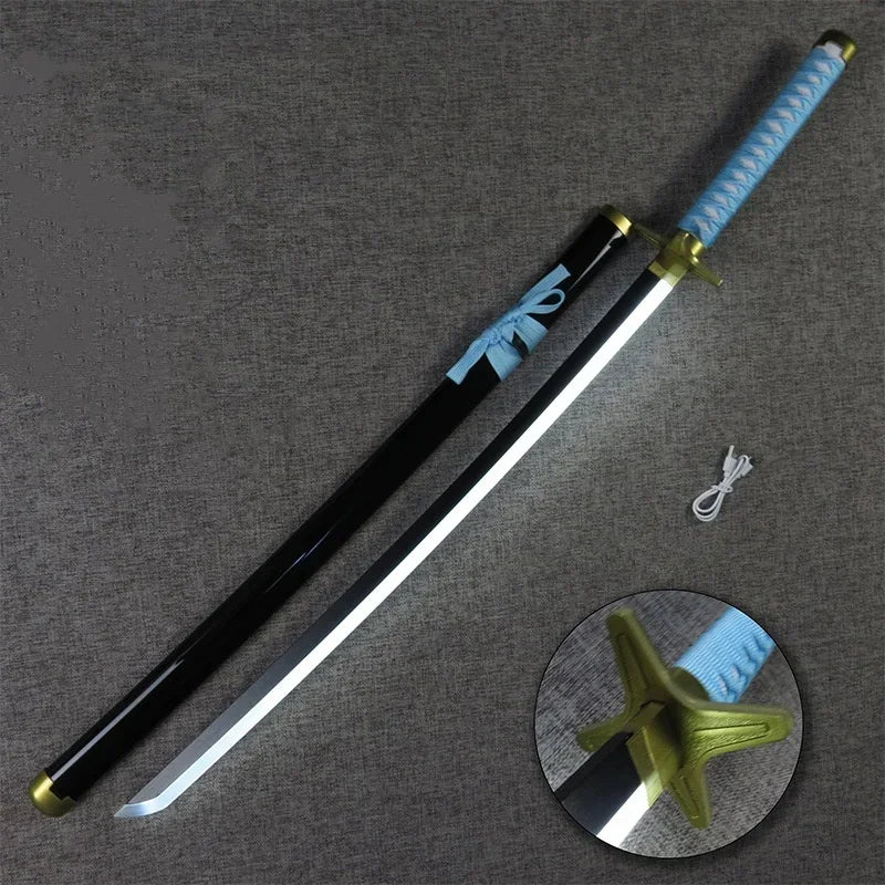 Luminous Bleach Katana Led Light Rukia Sword Anime Ichigo Cosplay Prop Ninja Knife Real Japanese Katana Bright Samurai Sabre Toy